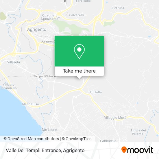 Valle Dei Templi Entrance map