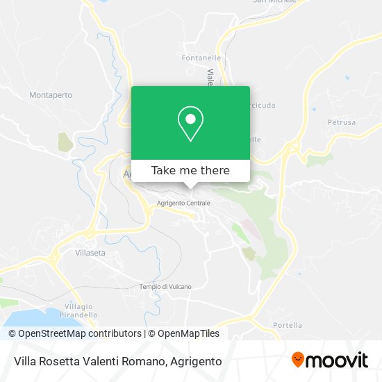 Villa Rosetta Valenti Romano map