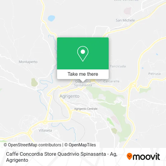 Caffe Concordia Store Quadrivio Spinasanta - Ag map