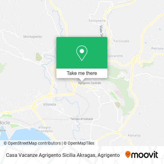 Casa Vacanze Agrigento Sicilia Akragas map