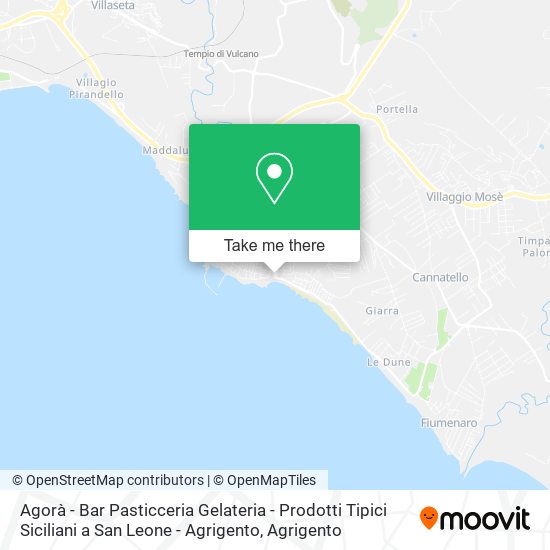 Agorà - Bar Pasticceria Gelateria - Prodotti Tipici Siciliani a San Leone - Agrigento map