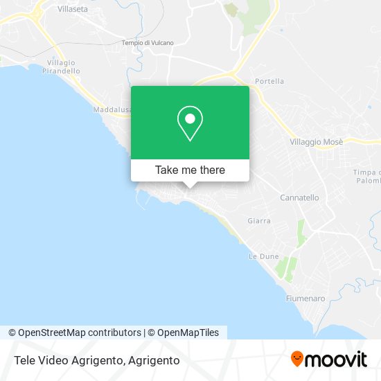 Tele Video Agrigento map