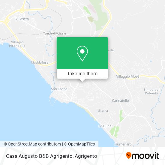 Casa Augusto B&B Agrigento map