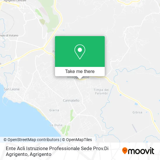 Acli Professional Education Entity Provincial Headquarters of Agrigento map