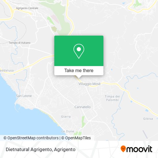Dietnatural Agrigento map