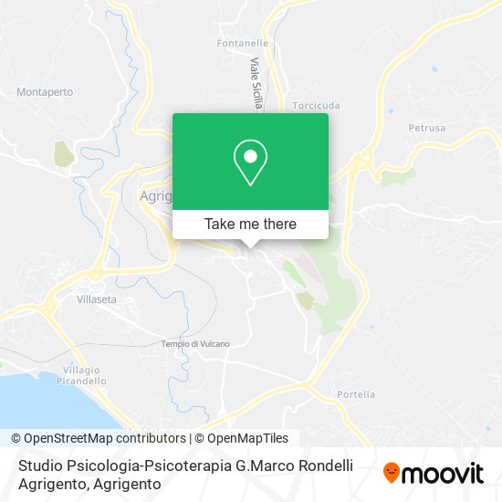 Studio Psicologia-Psicoterapia G.Marco Rondelli Agrigento map