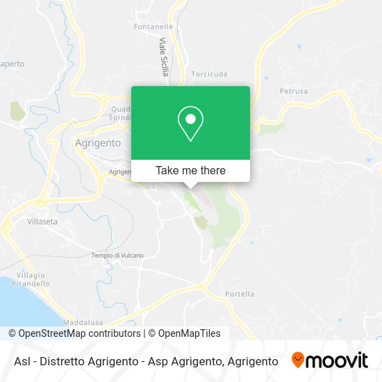 Asl - Distretto Agrigento - Asp Agrigento map