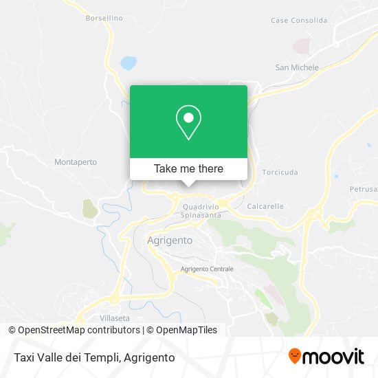 Taxi Valle dei Templi map