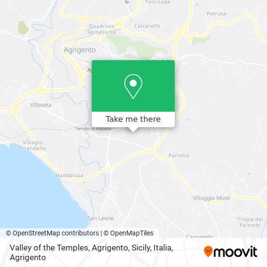 Valley of the Temples, Agrigento, Sicily, Italia map