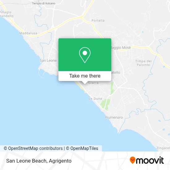 San Leone Beach map