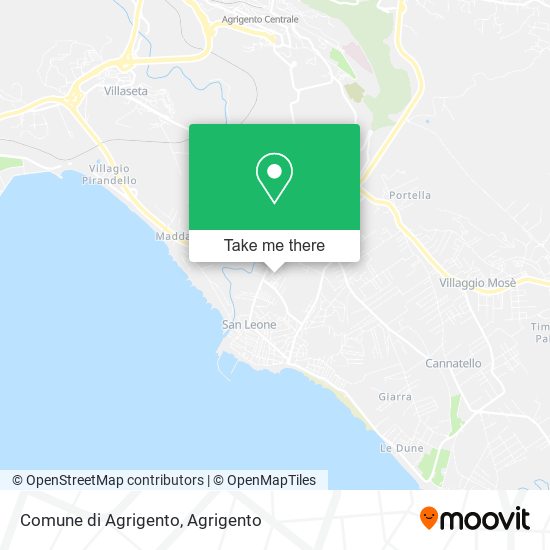 Comune di Agrigento map