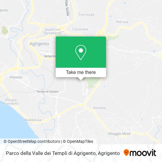 Parco della Valle dei Templi di Agrigento map