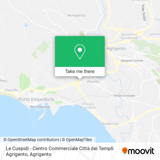 Le Cuspidi - Centro Commerciale Città dei Templi Agrigento map
