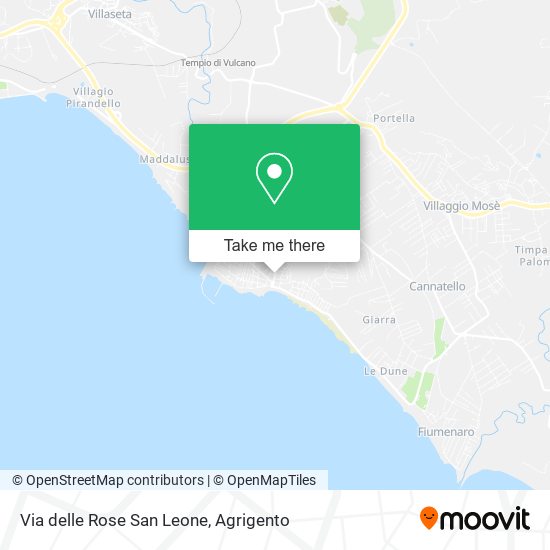 Via delle Rose San Leone map