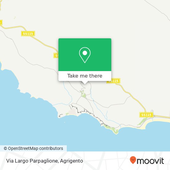 Via Largo Parpaglione map