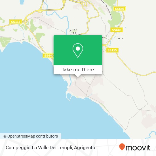 Campeggio La Valle Dei Templi map