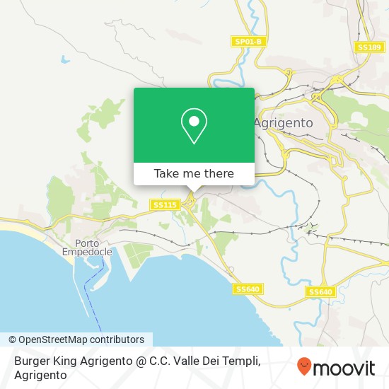 Burger King Agrigento @ C.C. Valle Dei Templi map