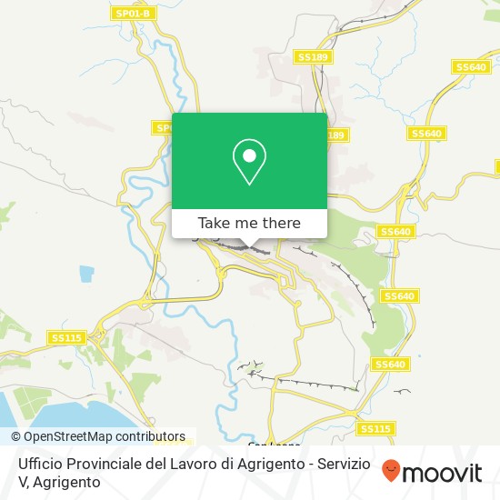 Ufficio Provinciale del Lavoro di Agrigento - Servizio V map