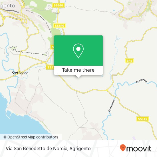 Via San Benedetto de Norcia map