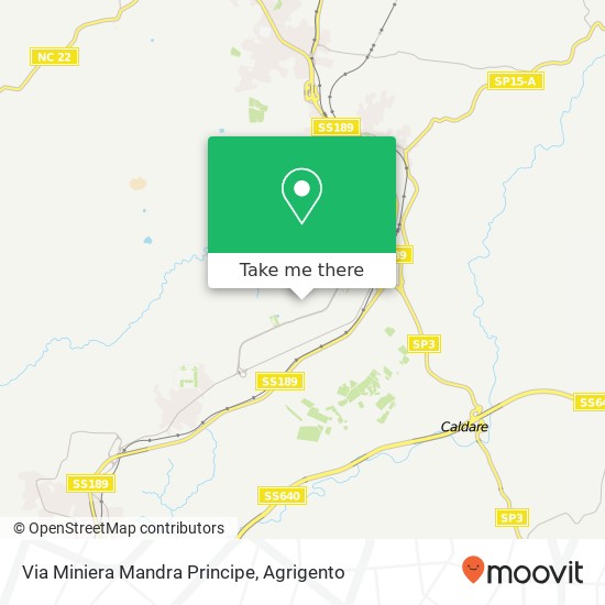 Via Miniera Mandra Principe map