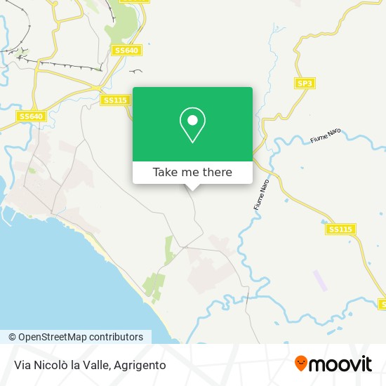Via Nicolò la Valle map