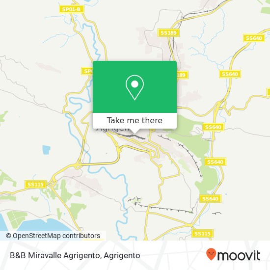 B&B Miravalle Agrigento map