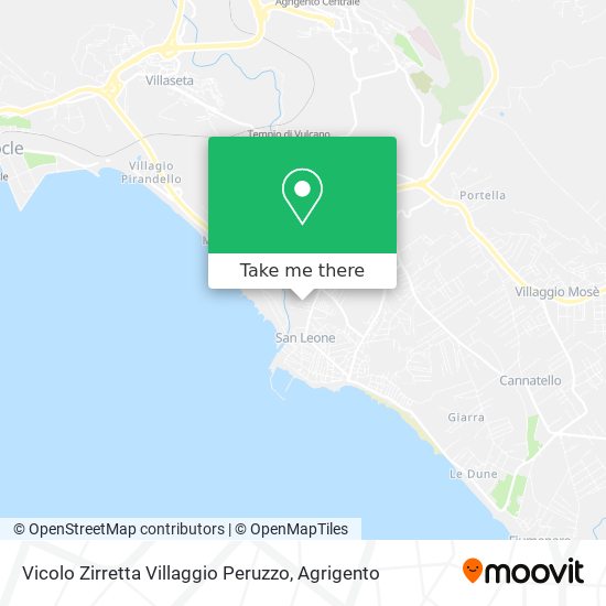 Vicolo Zirretta Villaggio Peruzzo map