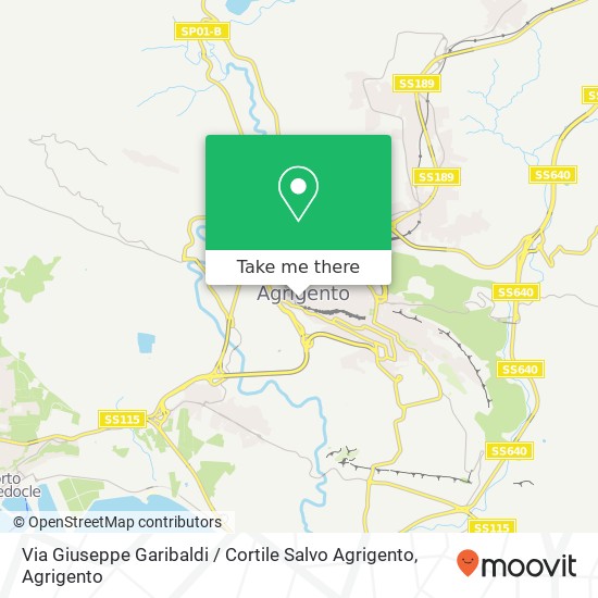 Via Giuseppe Garibaldi / Cortile Salvo Agrigento map
