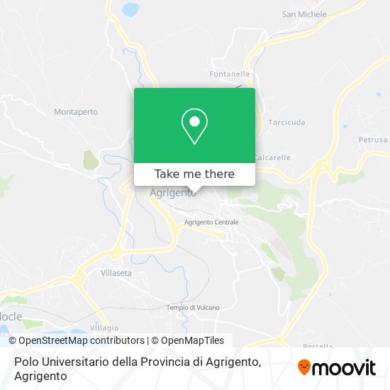 Polo Universitario della Provincia di Agrigento map