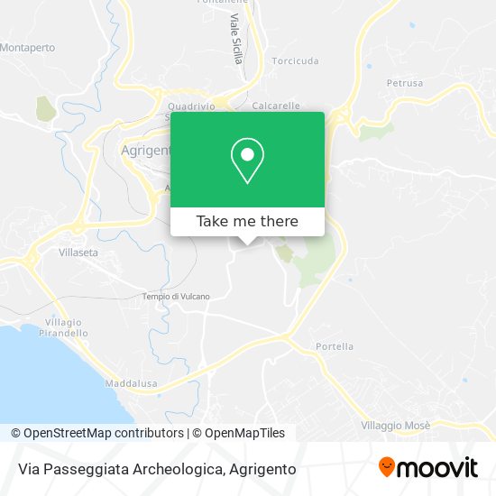 Via Passeggiata Archeologica map
