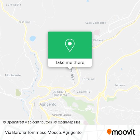 Via Barone Tommaso Mosca map