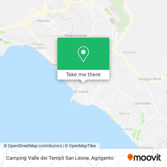 Camping Valle dei Templi San Leone map