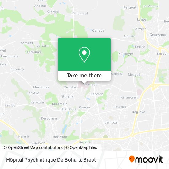 Mapa Hôpital Psychiatrique De Bohars
