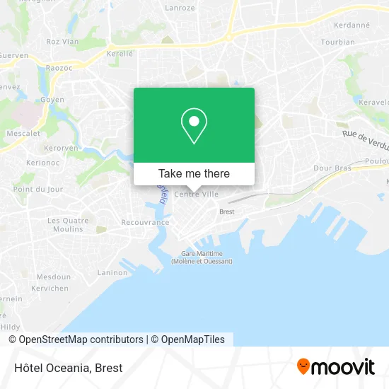 Hôtel Oceania map
