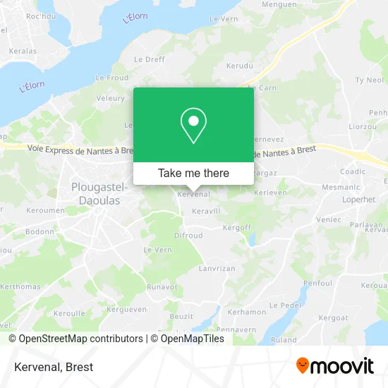 Kervenal map