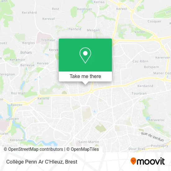 Collège Penn Ar C'Hleuz map