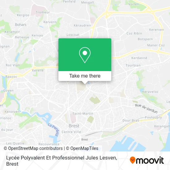 Lycée Polyvalent Et Professionnel Jules Lesven map