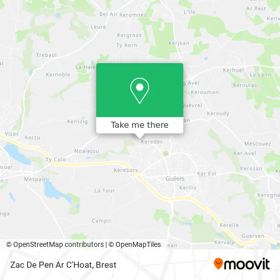 Zac De Pen Ar C'Hoat map