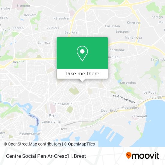 Mapa Centre Social Pen-Ar-Creac'H