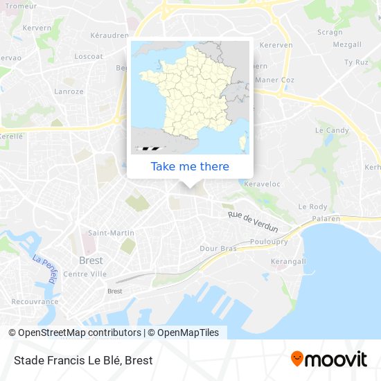 Mapa Stade Francis Le Blé