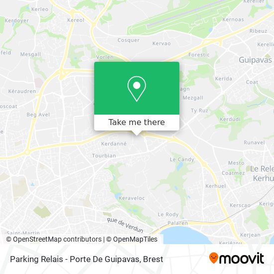 Mapa Parking Relais - Porte De Guipavas