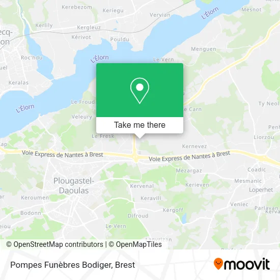 Pompes Funèbres Bodiger map