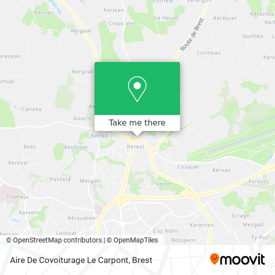 Aire De Covoiturage Le Carpont map