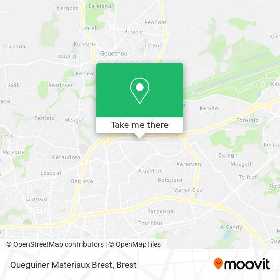Queguiner Materiaux Brest map