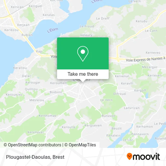 Plougastel-Daoulas map
