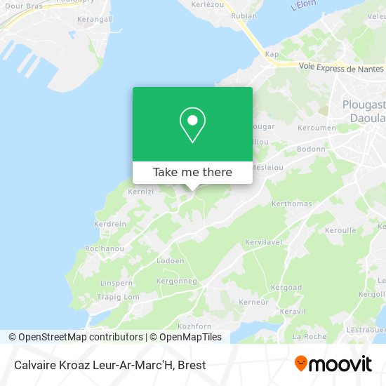 Mapa Calvaire Kroaz Leur-Ar-Marc'H