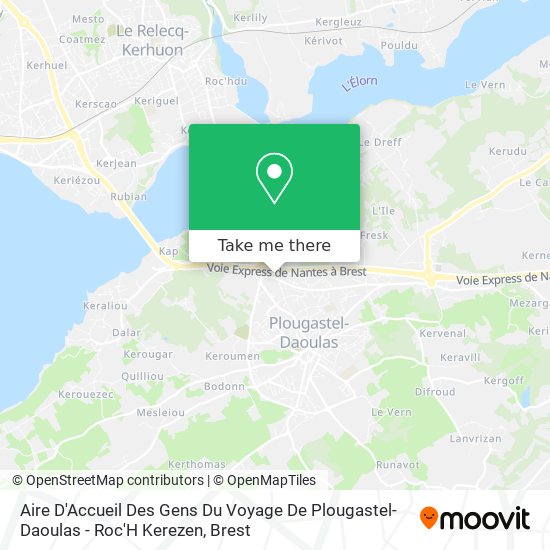 Aire D'Accueil Des Gens Du Voyage De Plougastel-Daoulas - Roc'H Kerezen map