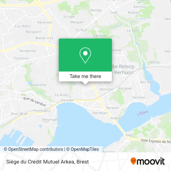 Siège du Credit Mutuel Arkea map