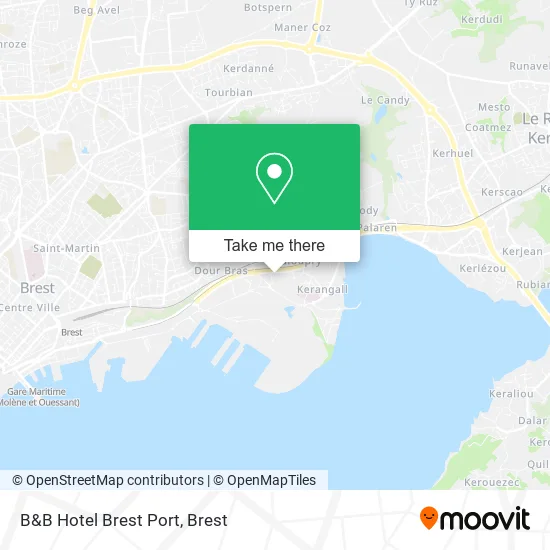B&B Hotel Brest Port map