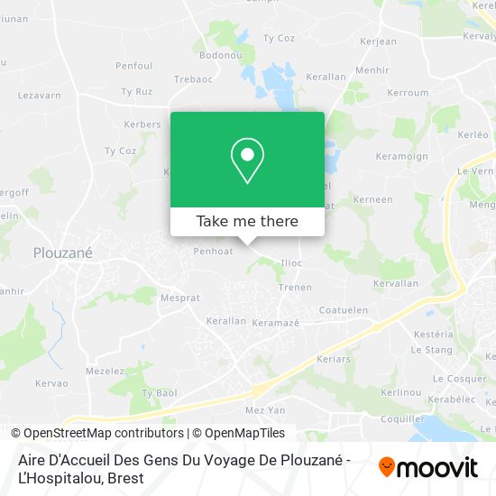 Aire D'Accueil Des Gens Du Voyage De Plouzané - L’Hospitalou map